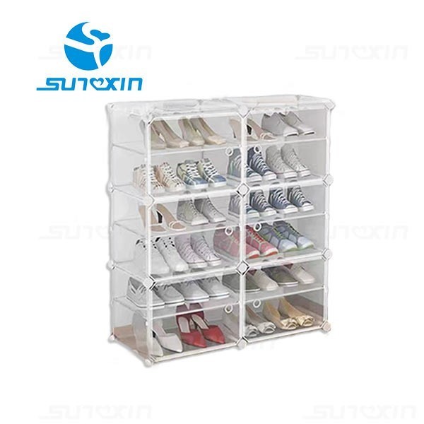 Rak sepatu tertutup portable rak susun sepatu / Rak sepatu tutup Transparan Kotak Sepatu S03/Shoes B