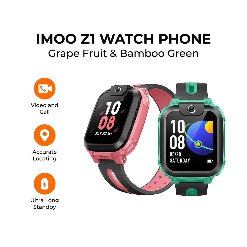 IMOO SMARTWATCH JAM TANGAN ANAK WATCH PHONE Z1 DUAL CAMERA SMARTWATCH JAM TANGAN IMOO Original