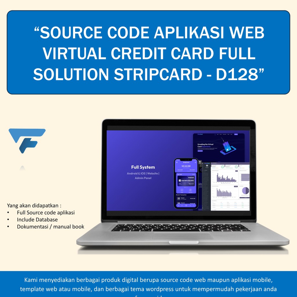 SOURCE CODE APLIKASI WEB  VIRTUAL CREDIT CARD FULL SOLUTION STRIPCARD - D128
