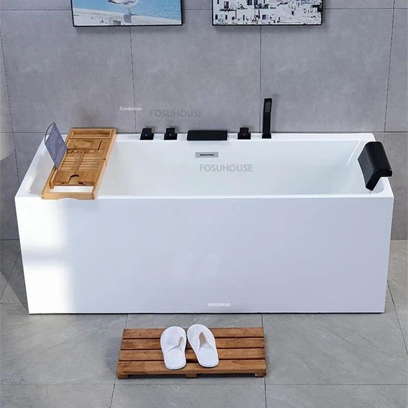 Acrylic Adult Portable Bathtub Bathroom Whirlpool Bathtub Adults Portable Household Small Apartment 