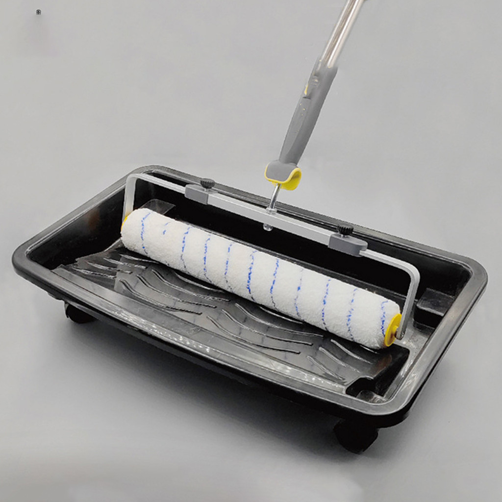 

Paint Roller Tray with Wheels Professional Wall Decoration Convenient Construction Painting Supplies Roller Brush Holder