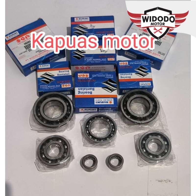 bearing mesin set kruk as rasio satria 2tak 2 tak hiu lumba lscm RK cool original sgp Suzuki