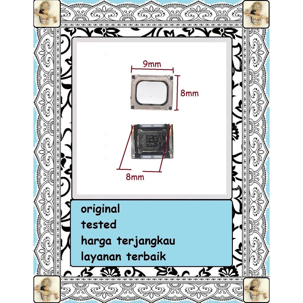 speaker atas motorola universal earpiece size - ukuran 9mm x 8mm