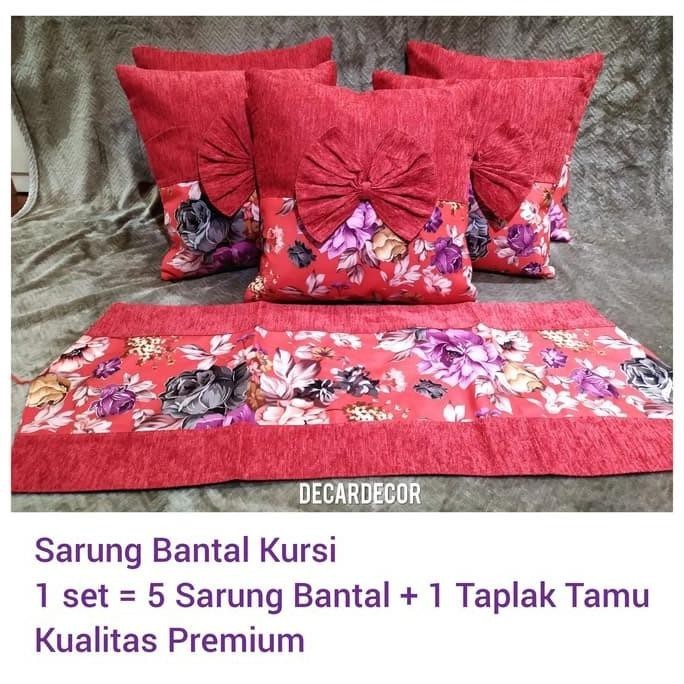 Sarung Bantal Sofa Shabby Chic Imlek Motif Bunga Cantik Fhh SS