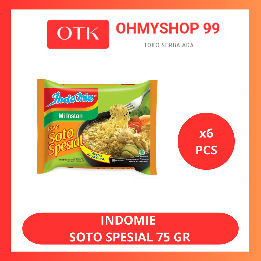 

Indomie Soto Spesial 6x75gr