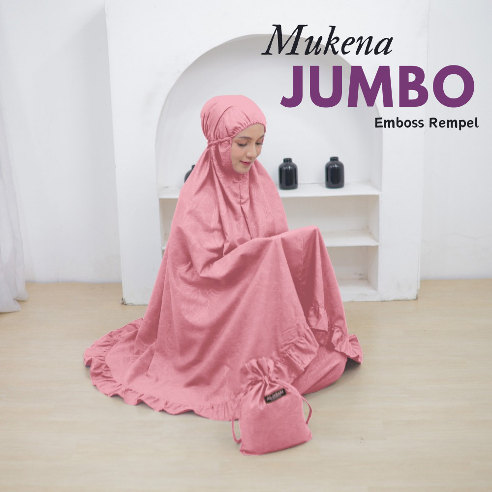 Al Jabari - Mukena Dewasa Jumbo Rempel Mewah Premium Free Tas