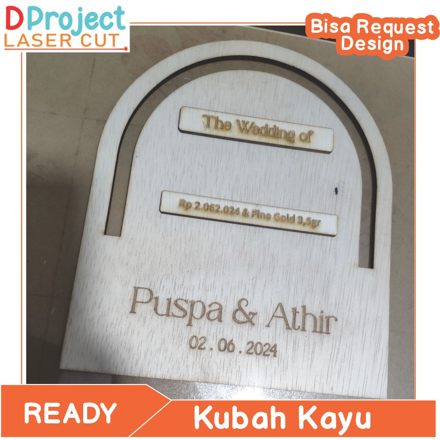 Custom dome kubah setengah lingkaran plywood hiasan mahar /scrabbook rustic dome arch jendela kayu t