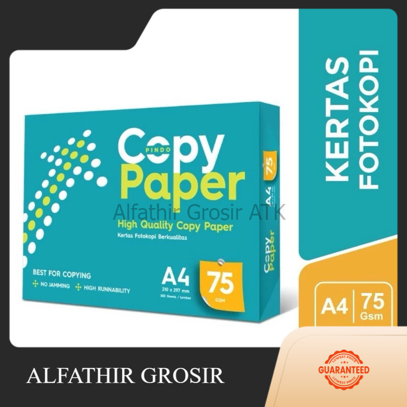 

Copy paper A4 75 gram / Kertas Fotocopy Copy Paper A4 75 Gram - 1 RIM