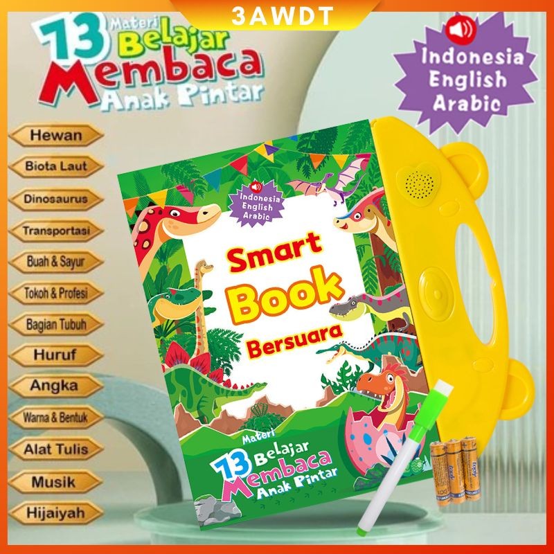 Smart Book Indonesia Inggris / Buku Bersuara / Ebook Edukasi Anak / Buku Edukasi Anak Indonesia Ingg