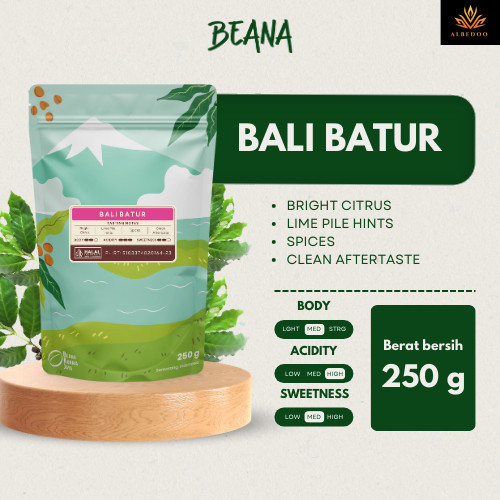 

Bali Batur Arabica Coffee Roasted Beans | Biji Kopi Bubuk 250gr Single Origin - Beana Roastery Semarang