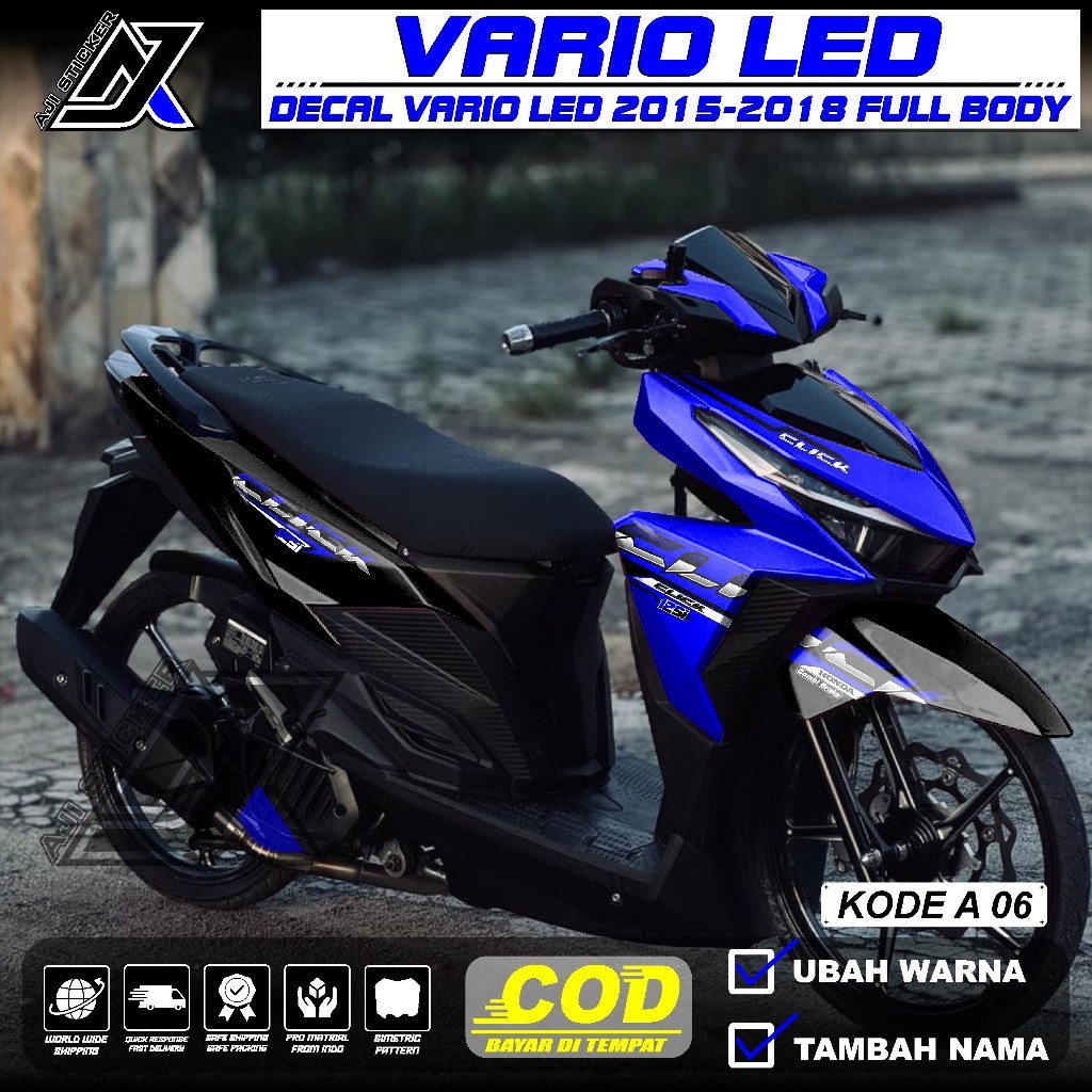 (COD) Decal Vario led old Full Body - Decal Vario led 125 - Striping Vario LED old Full Body - TERBA