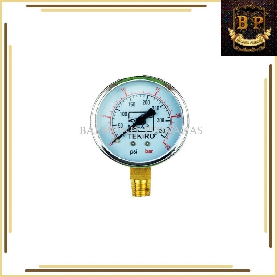 TEKIRO PRESSURE GAUGE 25 BAR / ALAT UKUR TEKANAN ANGIN TEKIRO 25 BAR