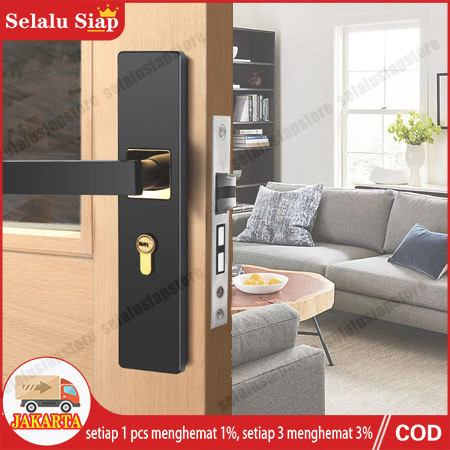 Gagang Pintu Gaya Eropa/ Pegangan pintu/Door Handle set / Gagang Pintu / Kunci Pintu Rumah / Handle 