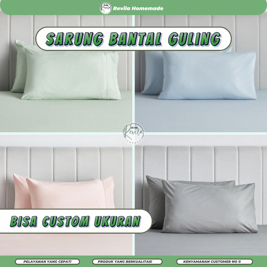 SARUNG BANTAL GULING POLOS - SARUNG BANTAL DAN GULING EMBOS POLOS - SARUNG BANTAL POLOS 45X65