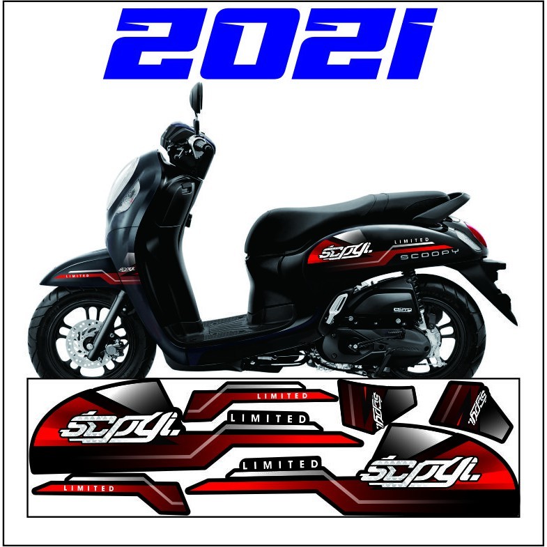 VARIASI SCOOPY BARU 2016-2021 STICKER LIS SCOOPY MOTIF THAILOOK STRIPING SCOOPY 2021