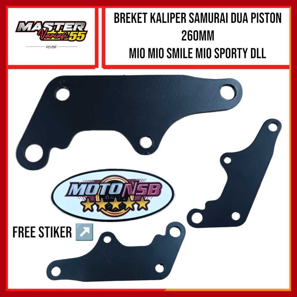BREKET KALIPER SAMURAI DUA PISTON 260mm MIO-MIO SMILE-MIO SPORTY DLL MV55