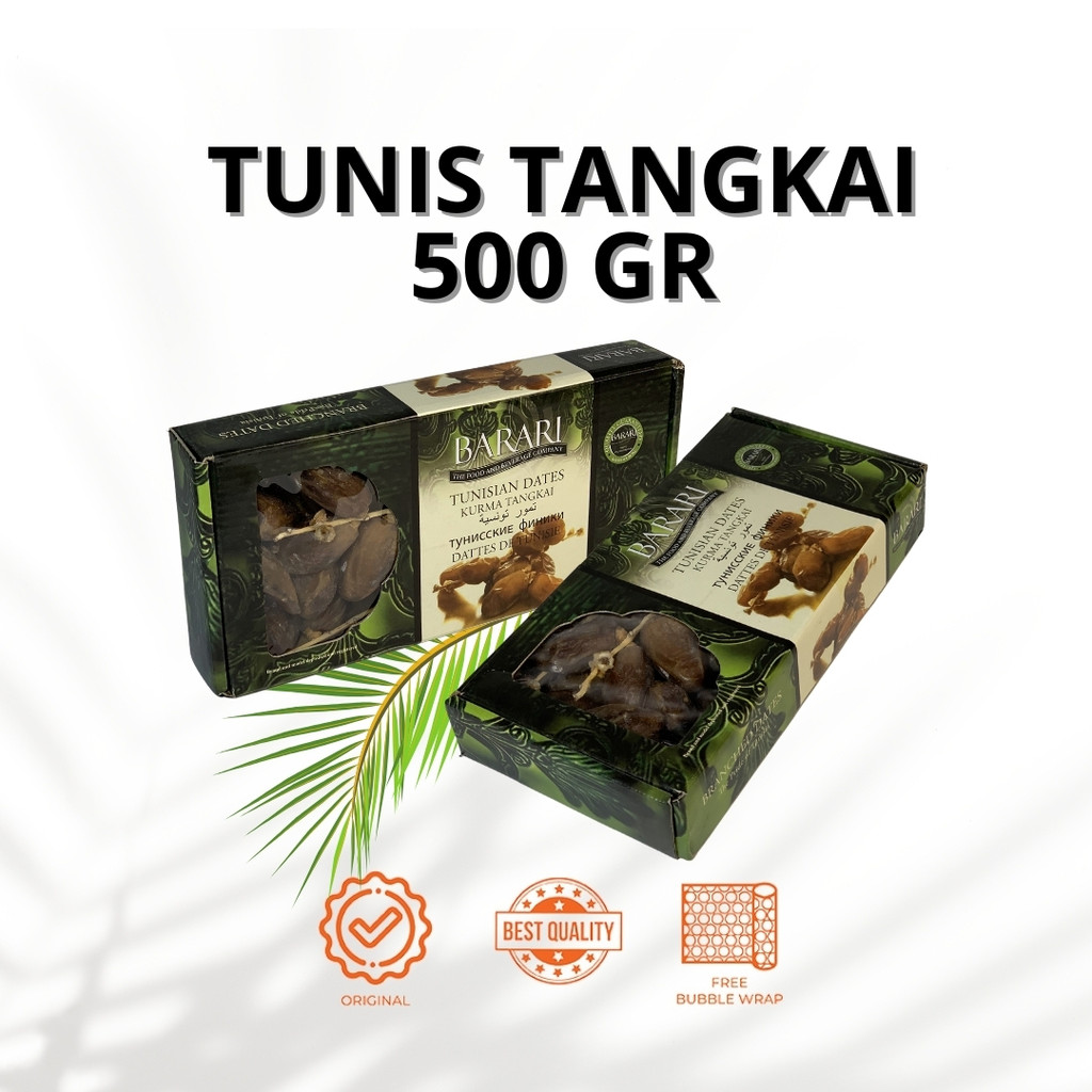 

KURMA BARARI TUNIS TANGKAI KEMASAN 500GR PREMIUM TUNISIA DATES