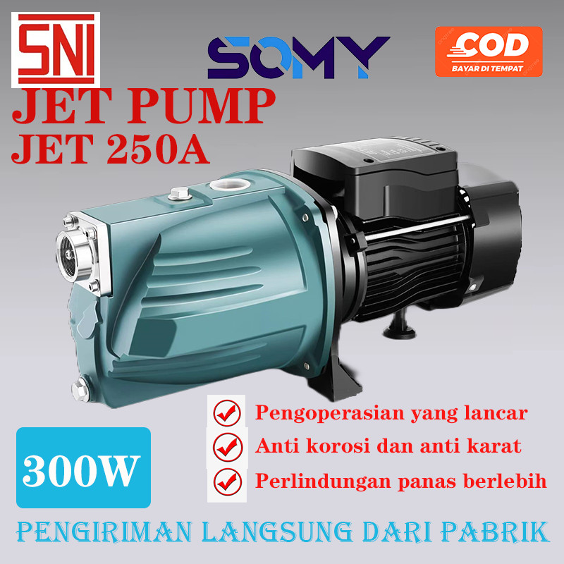 Pompa Air Jetpump JET Pump SOMY JET250A set komplit (jet pump 40 meter)