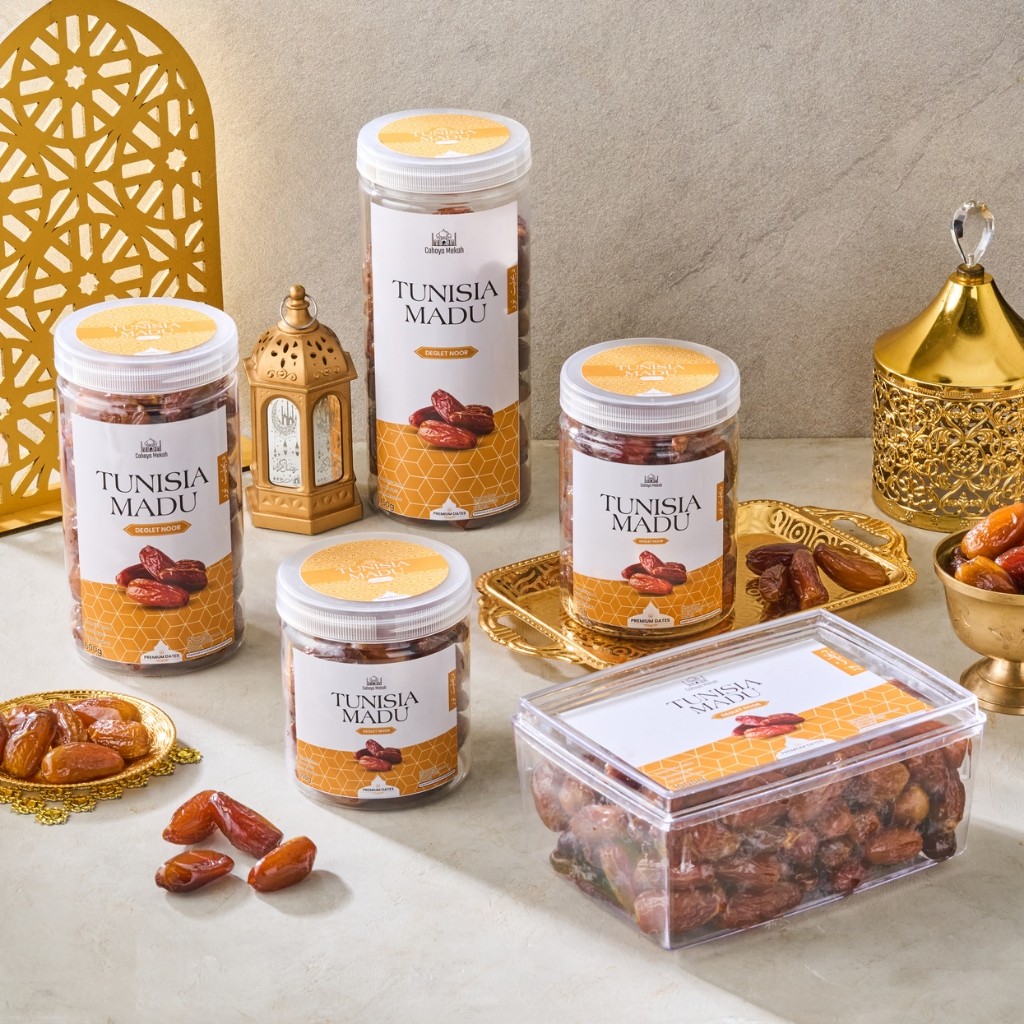 

Cahaya Mekah Kurma Tunisia Deglet Noor Toples Premium Kurma Nabi Original High Quality akrilik