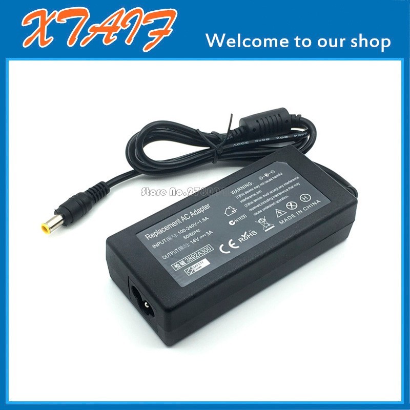 14V AC/DC Adapter Power for Samsung-Monitor SyncMaster S22C300H P2770 SA350 S27D360H UN22F5000AF S27