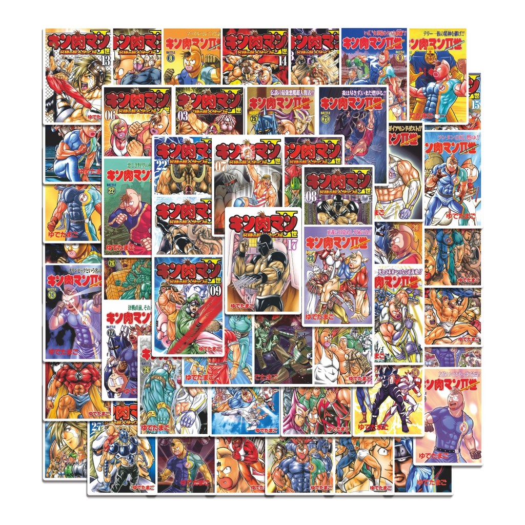 

COD 50 Pcs Stiker Kinnikuman Cover Lucu Anti Air Untuk Dekorasi Notebook Sepeda Skateboard Handphone