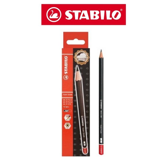 

Pensil 2B STABILO Exam Grade Black Lead Pencils - Lusinan