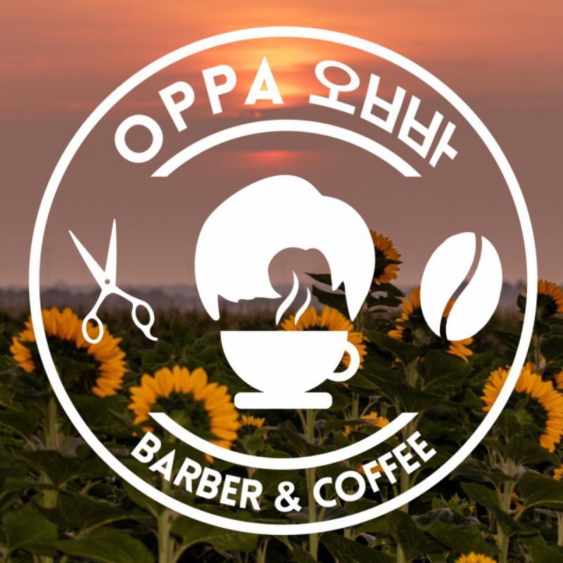 

custom Cutting Sticker barber and coffe shop