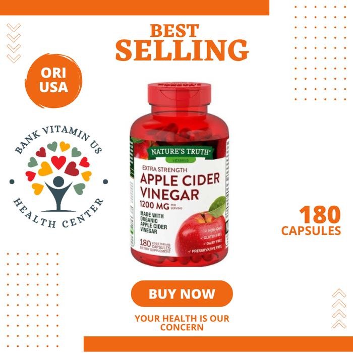 

Nature's Truth Extra Strength Apple Cider Vinegar 180capsules