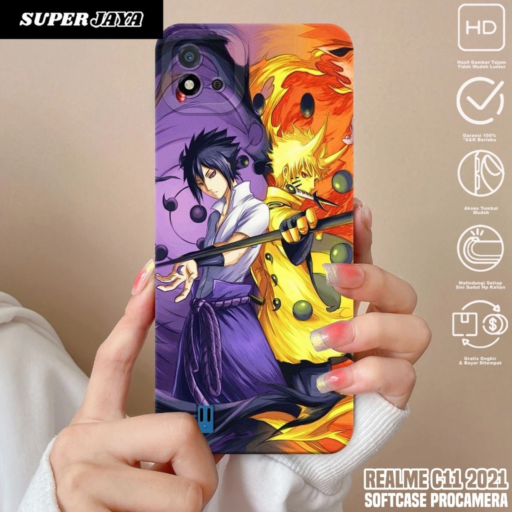 Case REALME C11 2021 - Casing Hp REALME C11 2021 Motif Anime NRT - Silikon Hp REALME C11 2021 - Kond