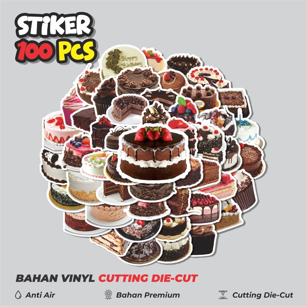 

Terbaru! 50 pcs Stiker Aesthetic Random Cake Birthday [Kue Ulan Tahun] Dekorasi Lucu Kreatif untuk Notebook, Skateboard, HP