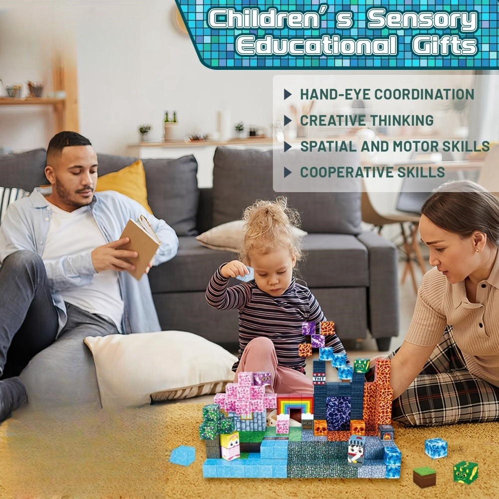Magnetic Blocks Build Mine Magnet World Magnetic Magic Jungle Set Magnetic Tiles Building Blocks Toy