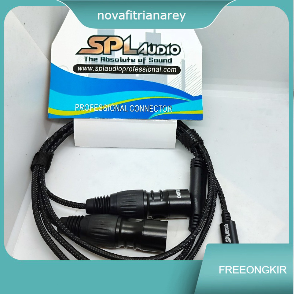 JACK AUDIO HP KE MIXSER SPL TC 1.5 XLR JACK TIPE C TO 2 CANON MALE ORIGINAL SPL AUDIO