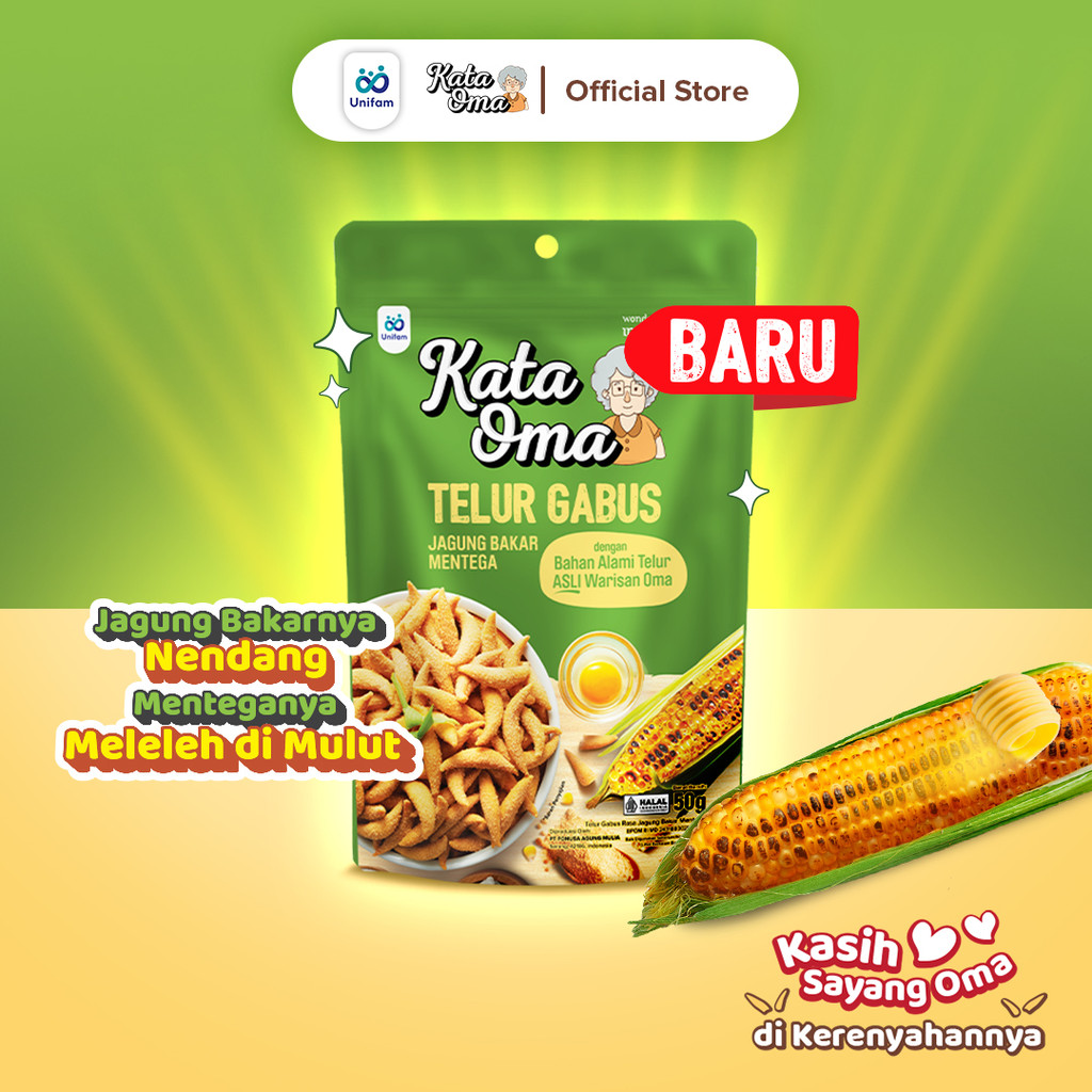 

Kata Oma Telur Gabus Rasa Jagung Bakar Mentega - Cemilan Snack Telor Gabus