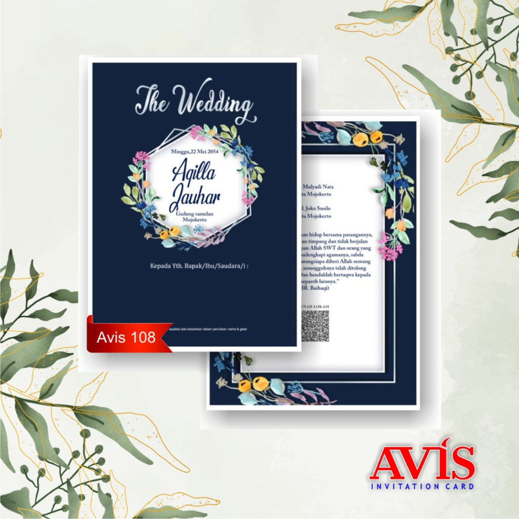 Undangan Nikah Avis 108 Elegan Wedding