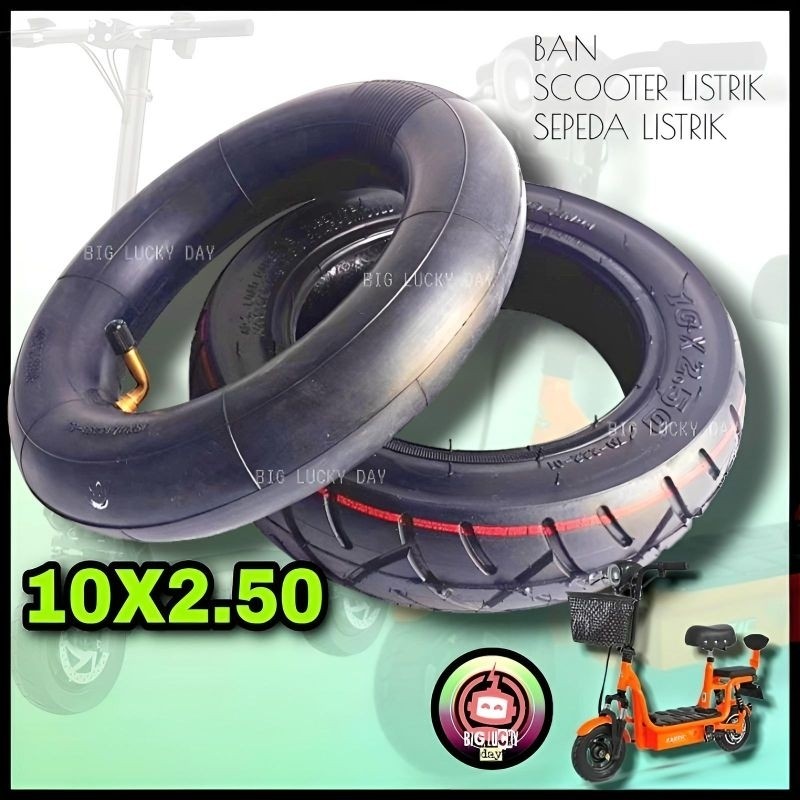Ban Luar Dalam 10INCH 10X2.50 Scooter Listrik Inokim Quick Ox Dualtron Sepeda Listrik Exotic ET HB 3