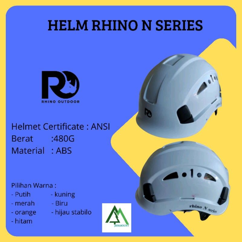Helm Safety Rhino N Series Panjat Tebing / Helm Safety Panjat Tebing / Helm Safety Rope Access / Hel