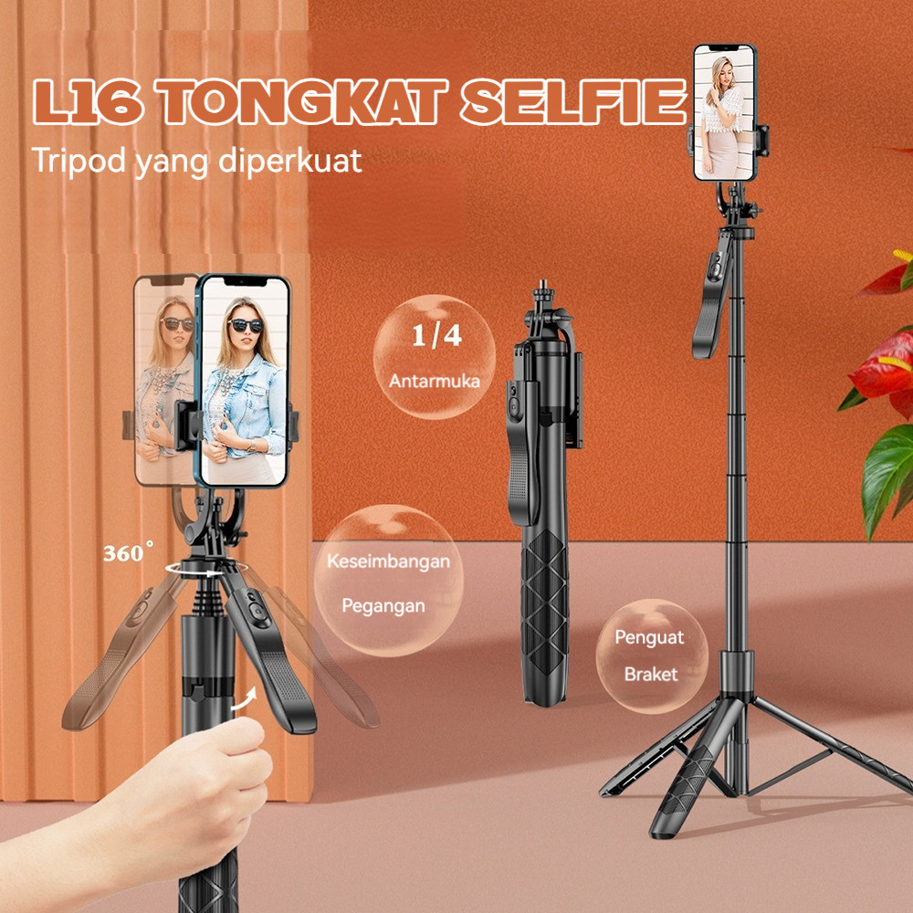 Gimbal Kamera Handheld Selfie Stick Dengan Remote Control 360 ° Rotasi Anti Getar Alat Anti Getar Wa