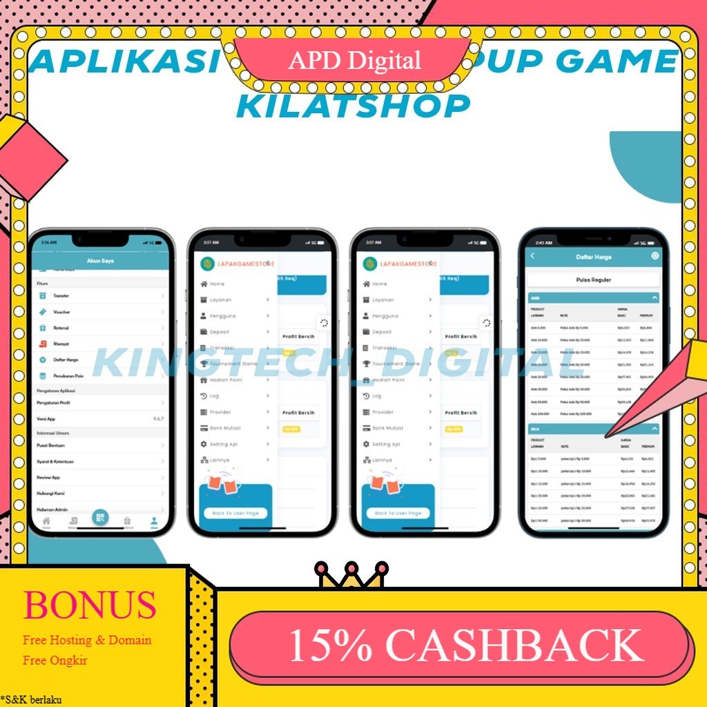 Source Code Aplikasi Website Top Up Games Pulsa Dan PPOB APD DIGITAL APD
