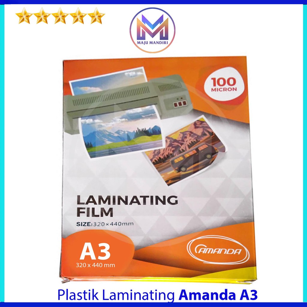 

Plastik Laminating Film Amanda A3 100 Micron / Isi 100 Lembar