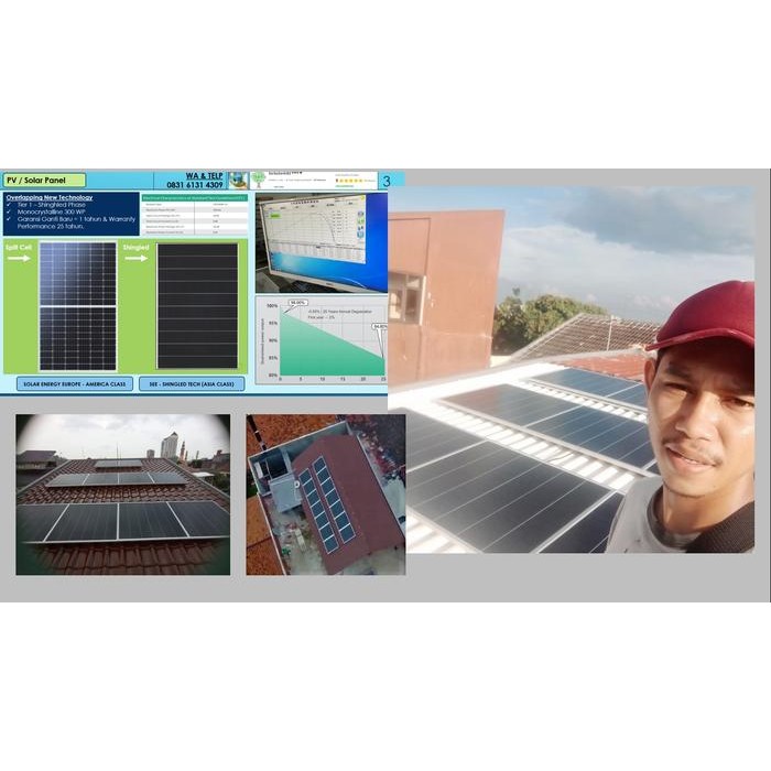 Paket Jasa Pasang PLTS Hybrid Offgrid Kenika EAF 3000 W 3000W