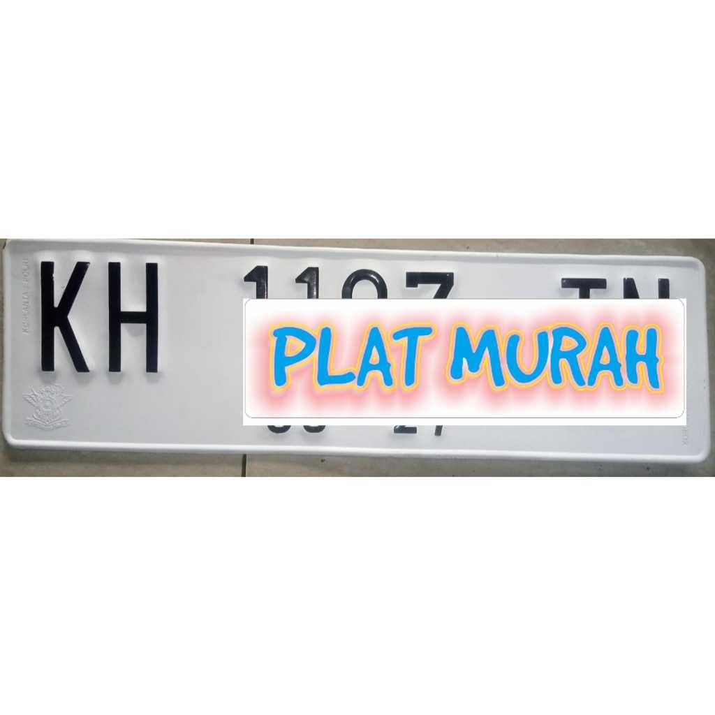 Plat Mobil Putih Terbaru Cetak Angka Plat