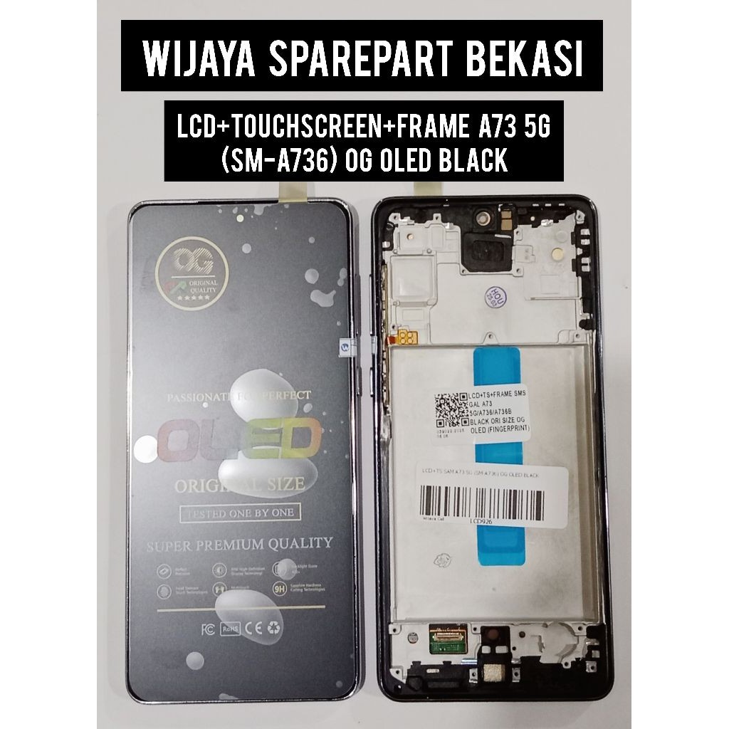 LCD+TS+FRAME SAMSUNG A73 5G OG OLED (SM-A736) BLACK