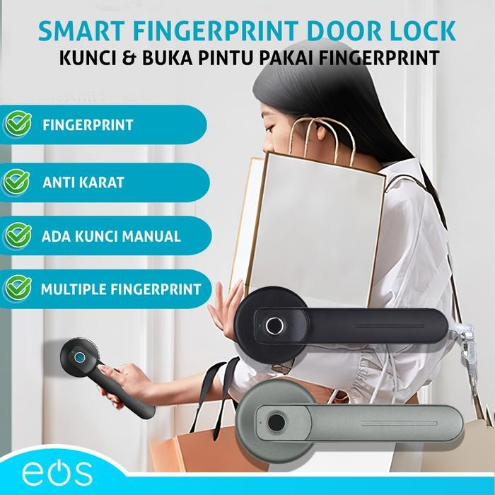

Smart fingerprint doorlock digital kunci pintu digital - GREY