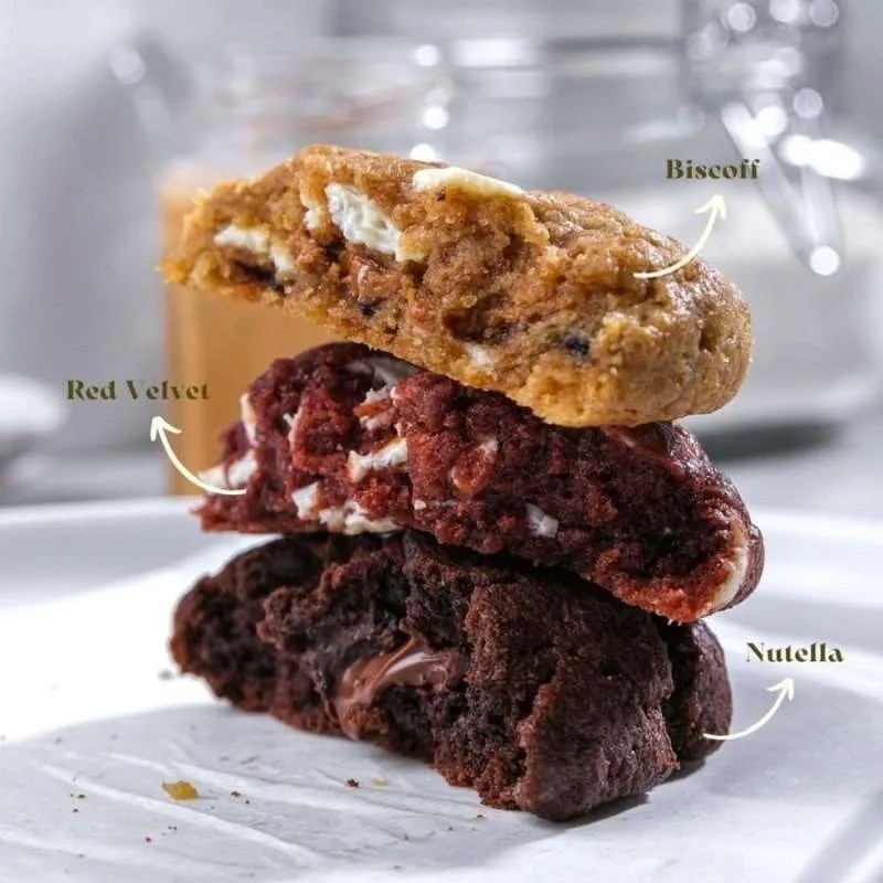 

Buy 5 Get 6 Soft Baked Cookies Jumbo Lumer Nutella Biscof Redvelvet