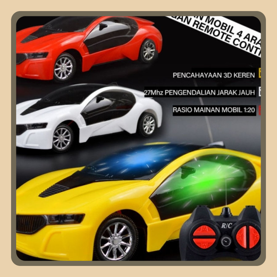 Rc Famous Mainan Mobil Lampu Mclaren Mobil Remote Control Sedan Rc Bugatti Ferrari Disco