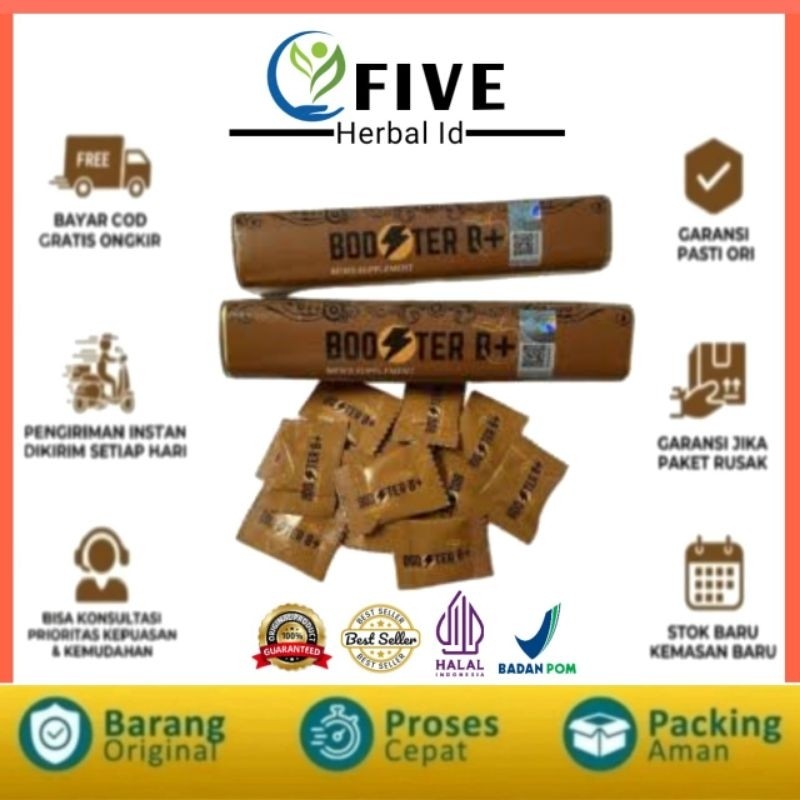 NEW BOOSTER B+ CANDY ORIGINAL OBAT STAMINA PRIA ASLI  12 SACHET