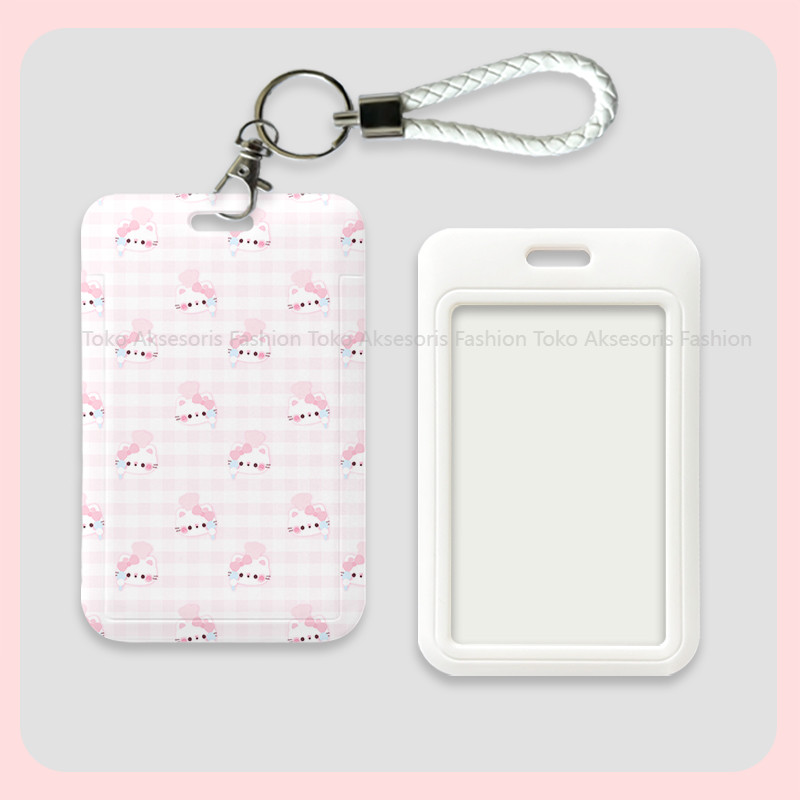 

id card holder tempat kartu lucu layer lanyard photocard aesthetic gantungan kartu nama tag cute nametag cari di lanyard 083