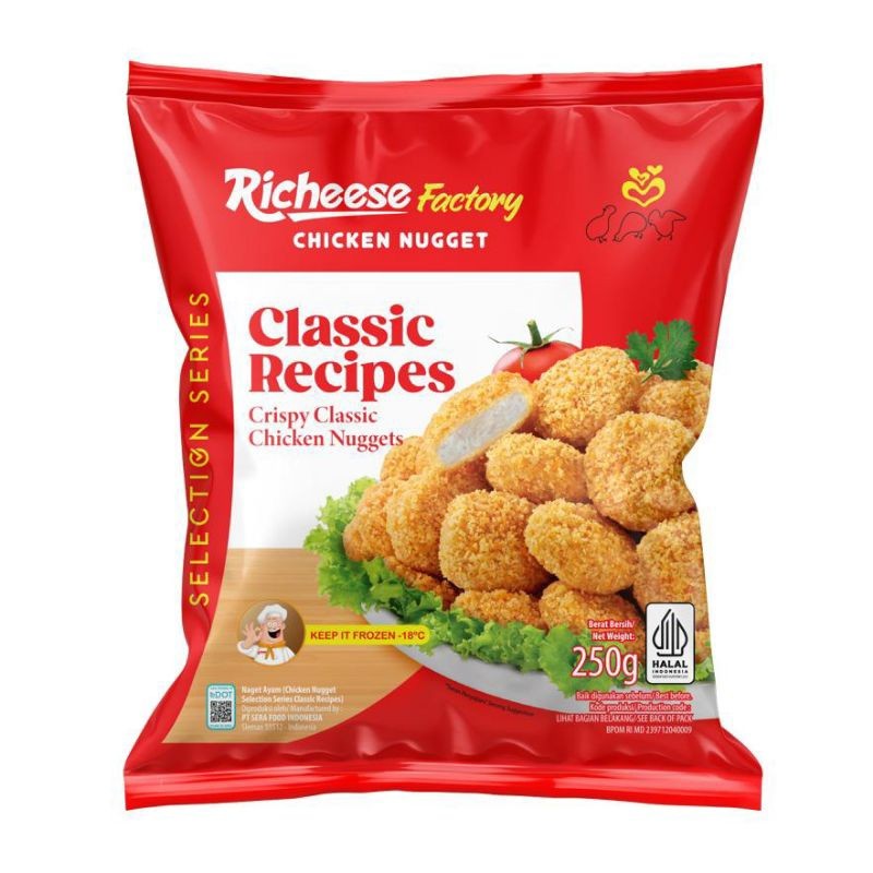 

Richeese Factory Chicken Nugget Classic Recipes 250gram