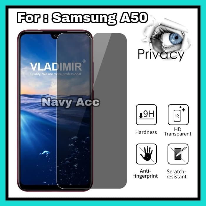 Tempered Glass Spy Samsung A50 - Tempered Glass Privasi Samsung A50