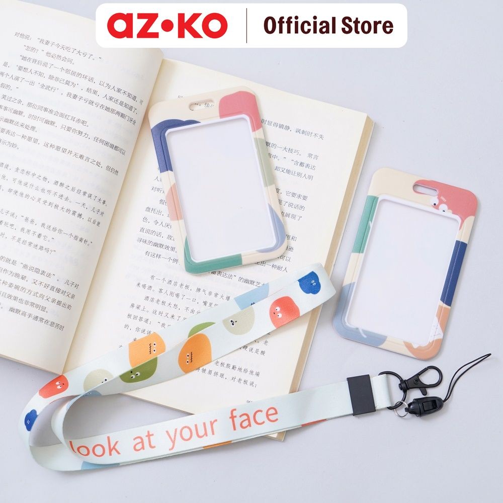 

AZKO Ataru Id Card Holder Print 13 Random Tempat Kartu Lanyard Name Tag Holder Id Card Holder Lucu